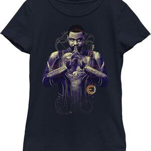 MARVEL Girls Eternals Phastos Large 10/12 T-Shirt Dark Navy Blue NEW